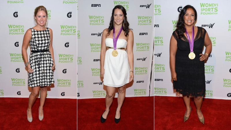 Illustration for article titled Gold Medals and Gold Dresses at the Salute to Women in Sports Gala